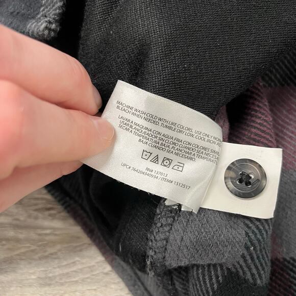 Orvis Red Black Check Mens L Flap Pocket Heavyweight Flannel Shirt Work Shacket - Picture 6 of 9